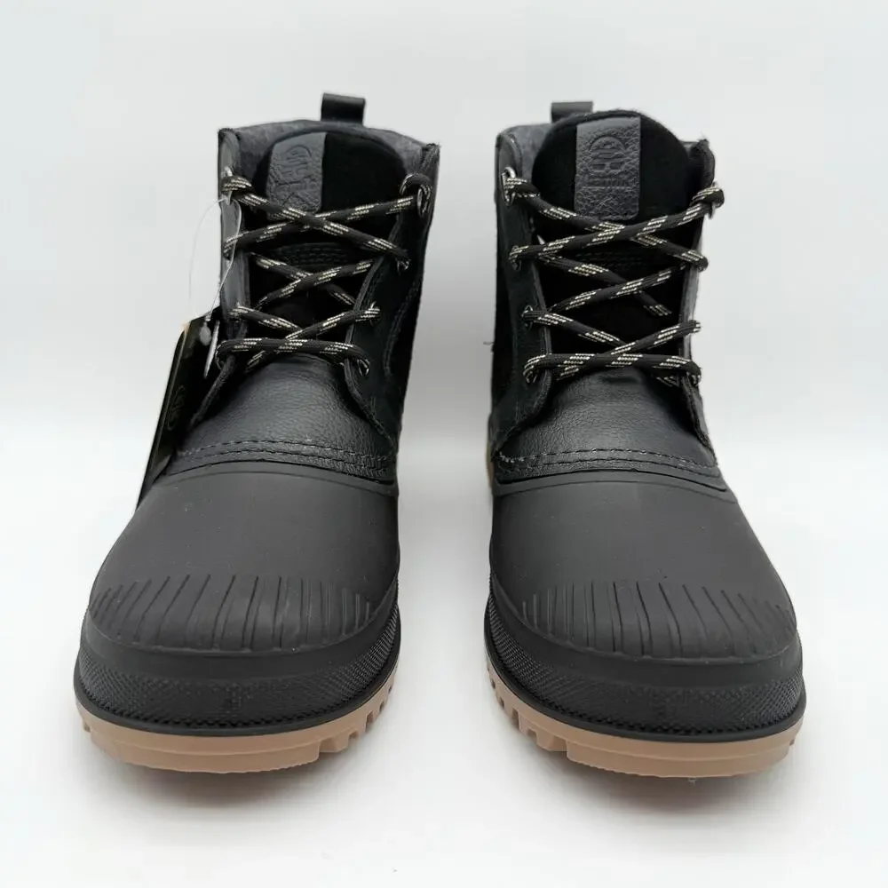 Kamik Mens Hemlock Lo Winter Boots US 8 Black Leather Waterproof Insulated NIB